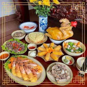 mâm cơm cúng giỗ miền bắc